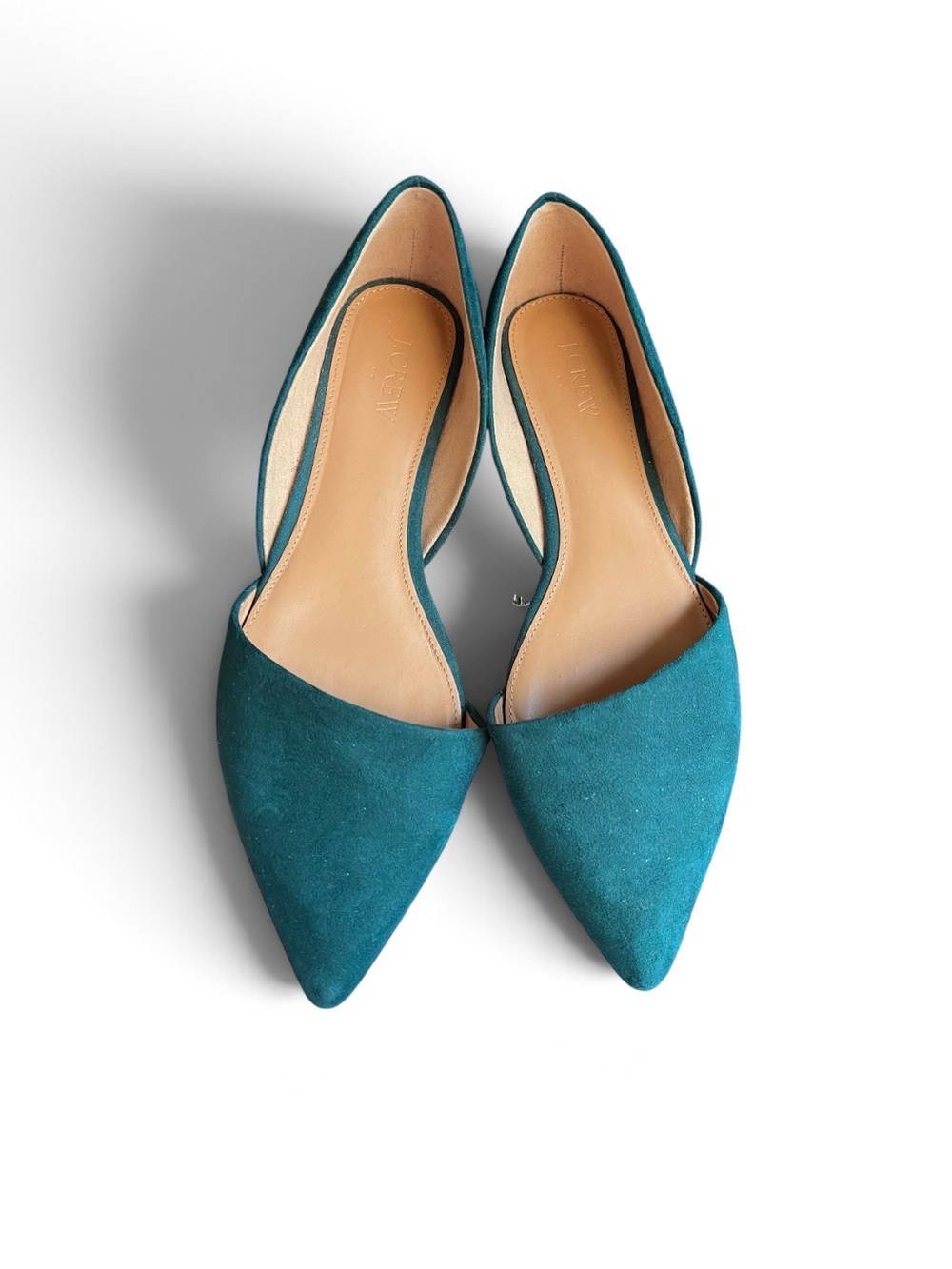 J.Crew Suede d'Orsay Flats in Vivid Cerulean Size 10